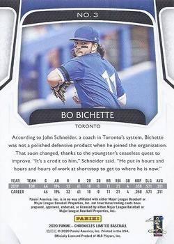 2020 Panini Chronicles - Limited #3 Bo Bichette Back
