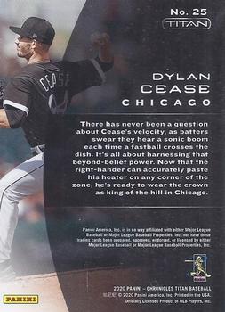 2020 Panini Chronicles - Titan #25 Dylan Cease Back