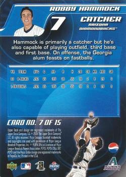 2004 Upper Deck Pepsi Arizona Diamondbacks #7 Robby Hammock Back