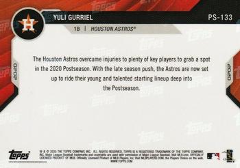 2020 Topps Now Postseason Houston Astros #PS-133 Yuli Gurriel Back