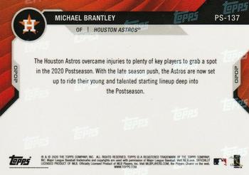 2020 Topps Now Postseason Houston Astros #PS-137 Michael Brantley Back