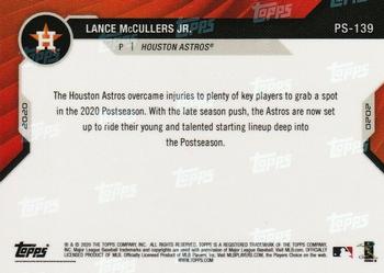 2020 Topps Now Postseason Houston Astros #PS-139 Lance McCullers Jr. Back