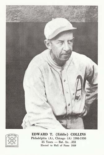1963 Hall of Fame Photo Pack #NNO Eddie Collins Front