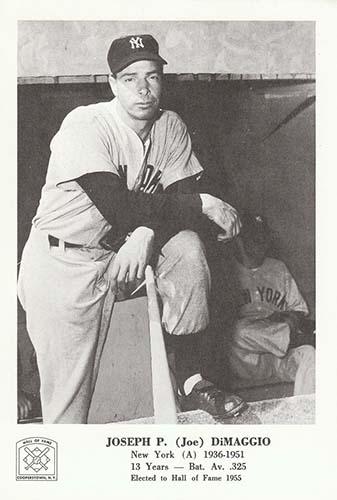 1963 Hall of Fame Photo Pack #NNO Joe DiMaggio Front