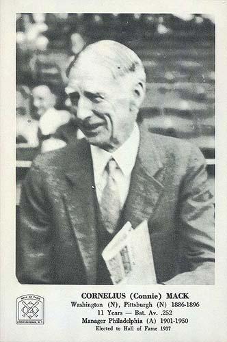 1963 Hall of Fame Photo Pack #NNO Connie Mack Front