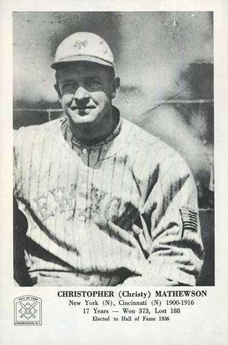 1963 Hall of Fame Photo Pack #NNO Christy Mathewson Front