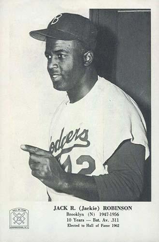 1963 Hall of Fame Photo Pack #NNO Jackie Robinson Front