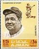1969 Ajman Champions of Sports Stamps #NNO Babe Ruth Front