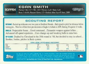 2009 Bowman Draft Picks & Prospects - Chrome Prospects Purple Refractors #BDPP64 Egan Smith Back