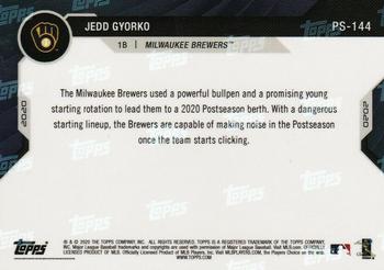 2020 Topps Now Postseason Milwaukee Brewers #PS-144 Jedd Gyorko Back