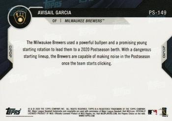 2020 Topps Now Postseason Milwaukee Brewers #PS-149 Avisail Garcia Back