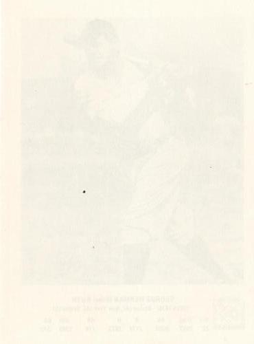 1973 Hall of Fame Picture Pack #NNO Babe Ruth Back