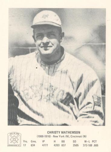 1973 Hall of Fame Picture Pack #NNO Christy Mathewson Front