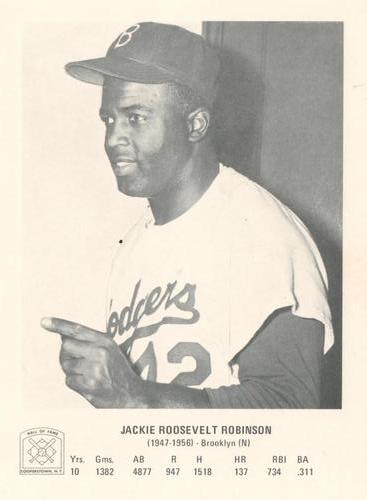 1973 Hall of Fame Picture Pack #NNO Jackie Robinson Front