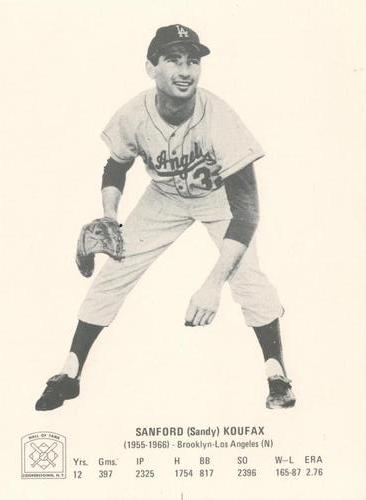 1973 Hall of Fame Picture Pack #NNO Sandy Koufax Front