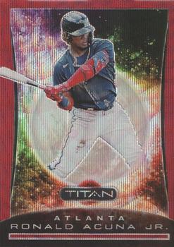 2020 Panini Chronicles - Titan Ruby Wave #18 Ronald Acuna Jr. Front