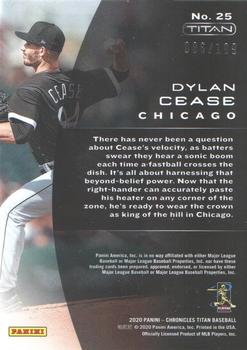 2020 Panini Chronicles - Titan Ruby Wave #25 Dylan Cease Back