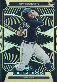2020 Panini Chronicles - Obsidian Electric Etch Yellow #16 Travis Demeritte Front