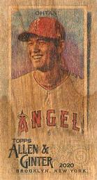 2020 Topps Allen & Ginter - Mini Exclusives Extended Wood #353 Shohei Ohtani Front