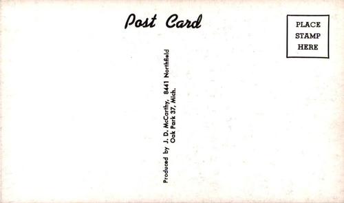 1957 JD McCarthy Postcards #NNO Don Landrum Back