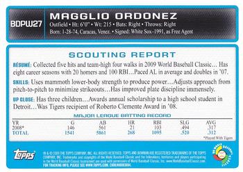 2009 Bowman Draft Picks & Prospects - Chrome WBC Prospects #BDPW27 Magglio Ordonez Back