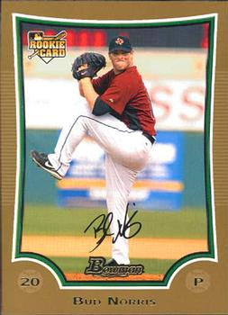 2009 Bowman Draft Picks & Prospects - Gold #BDP16 Bud Norris Front
