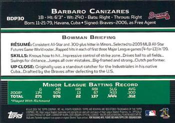 2009 Bowman Draft Picks & Prospects - Gold #BDP30 Barbaro Canizares Back