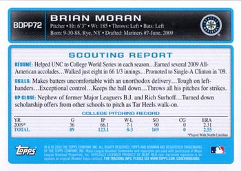 2009 Bowman Draft Picks & Prospects - Prospects #BDPP72 Brian Moran Back