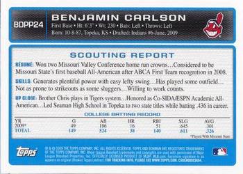 2009 Bowman Draft Picks & Prospects - Prospects #BDPP24 Benjamin Carlson Back