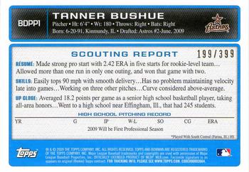 2009 Bowman Draft Picks & Prospects - Prospects Blue #BDPP1 Tanner Bushue Back