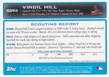 2009 Bowman Draft Picks & Prospects - Prospects Gold #BDPP4 Virgil Hill Back