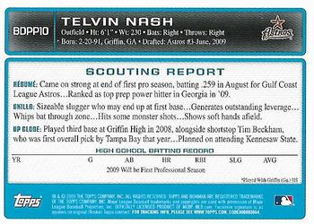 2009 Bowman Draft Picks & Prospects - Prospects Gold #BDPP10 Telvin Nash Back