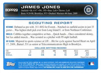 2009 Bowman Draft Picks & Prospects - Prospects Gold #BDPP29 James Jones Back