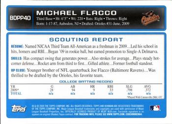 2009 Bowman Draft Picks & Prospects - Prospects Gold #BDPP40 Michael Flacco Back