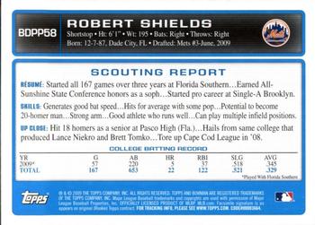 2009 Bowman Draft Picks & Prospects - Prospects Gold #BDPP58 Robert Shields Back
