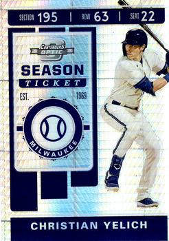 2020 Panini Chronicles - Contenders Optic Hyper #24 Christian Yelich Front
