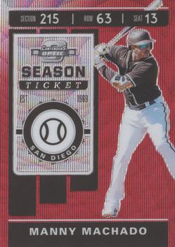 2020 Panini Chronicles - Contenders Optic Ruby Wave #15 Manny Machado Front