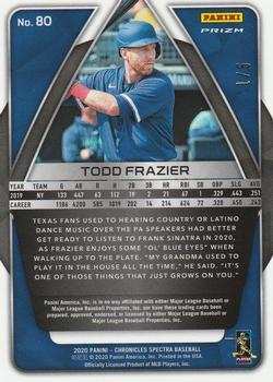 2020 Panini Chronicles - Spectra Emerald #80 Todd Frazier Back