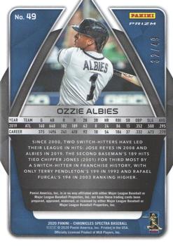 2020 Panini Chronicles - Spectra Neon Green #49 Ozzie Albies Back