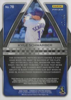 2020 Panini Chronicles - Spectra Neon Green #78 Kyle Schwarber Back
