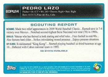 2009 Bowman Draft Picks & Prospects - WBC Prospects #BDPW14 Pedro Lazo Back