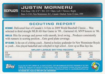 2009 Bowman Draft Picks & Prospects - WBC Prospects #BDPW25 Justin Morneau Back