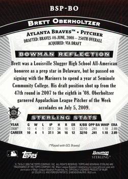 2009 Bowman Sterling - Prospects #BSP-BO Brett Oberholtzer Back