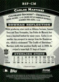 2009 Bowman Sterling - Prospects #BSP-CM Carlos Martinez Back
