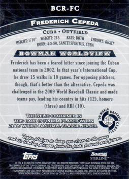 2009 Bowman Sterling - WBC Relics #BCR-FC Frederich Cepeda Back