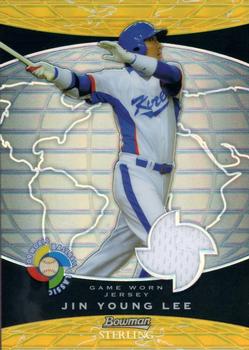 2009 Bowman Sterling - WBC Relics Gold Refractors #BCR-JLL Jin Young Lee Front