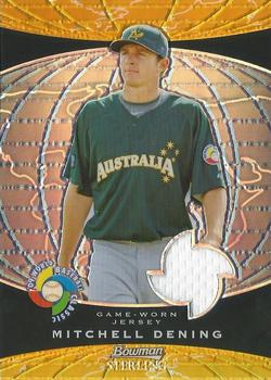 2009 Bowman Sterling - WBC Relics Gold Refractors #BCR-MD Mitchell Dening Front