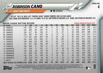 2020 Topps - Gold Star #4 Robinson Cano Back