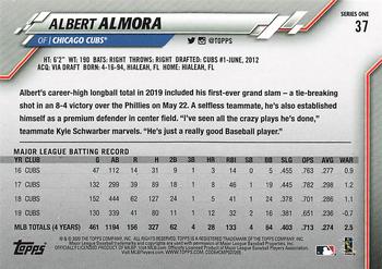 2020 Topps - Gold Star #37 Albert Almora Back