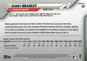 2020 Topps - Gold Star #40 Bobby Bradley Back